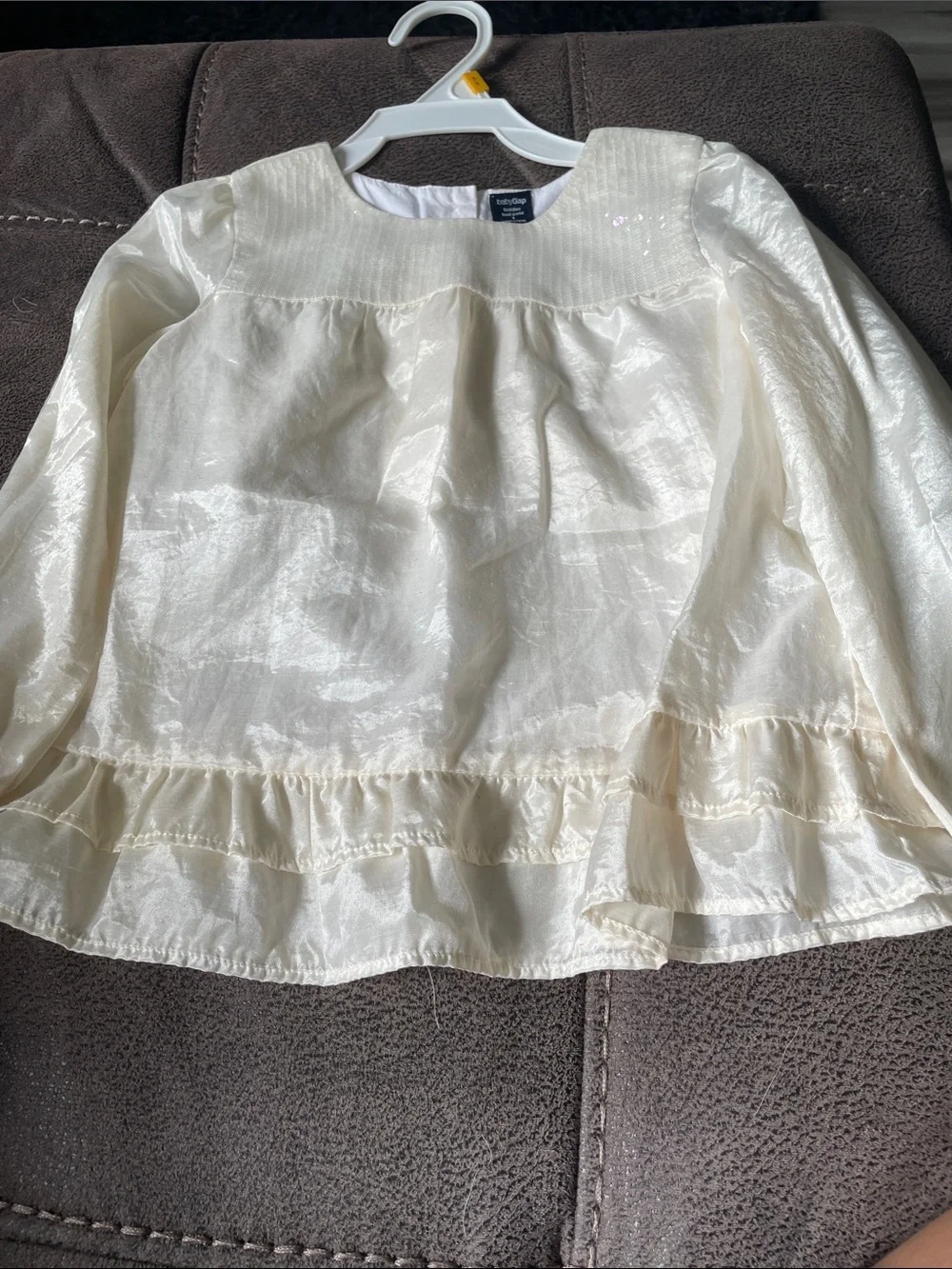 GAP Cream Shimmery Baby Blouse